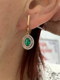 *Серьги Зеленый Агат цв Красное арт. 02-3112-00-275-1110-47-558 вес 3,66 г - фото 182745 *Серьги Зеленый Агат цв Красное арт. 02-3112-00-275-1110-47-558 вес 3,66 г - фото 182745