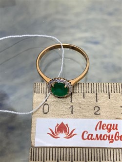 *Кольцо р.19,5 Зеленый Агат цв Красное арт. 01-4259-00-275-1110-47-479 вес 2,76 г - фото 182765 *Кольцо р.19,5 Зеленый Агат цв Красное арт. 01-4259-00-275-1110-47-479 вес 2,76 г - фото 182765