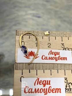 *Серьги Петли Танзанит цв Лимонное арт. 02-0001-00-718-1130-57-510 вес 2,44 г - фото 182859 *Серьги Петли Танзанит цв Лимонное арт. 02-0001-00-718-1130-57-510 вес 2,44 г - фото 182859