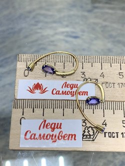 *Серьги Петли Танзанит цв Лимонное арт. 02-0001-00-718-1130-57-510 вес 2,44 г - фото 182860 *Серьги Петли Танзанит цв Лимонное арт. 02-0001-00-718-1130-57-510 вес 2,44 г - фото 182860