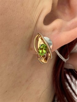 *Серьги Хризолит цв Красное, Белое арт. 02-4036-00-205-1111-46-611 вес 4,59 г - фото 182942 *Серьги Хризолит цв Красное, Белое арт. 02-4036-00-205-1111-46-611 вес 4,59 г - фото 182942