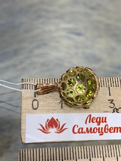 *Подвеска Сфера Хризолит цв Красное арт. 03-0001-00-205-1110-46-835 вес 2,16 г - фото 182959 *Подвеска Сфера Хризолит цв Красное арт. 03-0001-00-205-1110-46-835 вес 2,16 г - фото 182959