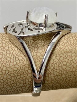 *Кольцо р.19 Адуляр арт. SM-R02902-X-WB-W-X-X-128 вес 5,36 г - фото 183009