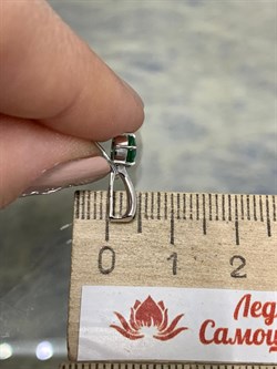 *Подвеска Изумруд цв Белое арт 3-230928-00-01-188 вес 0,64 - фото 183047