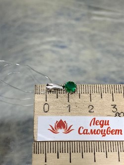 *Подвеска Изумруд цв Белое арт 3-230928-00-01-188 вес 0,64 - фото 183050