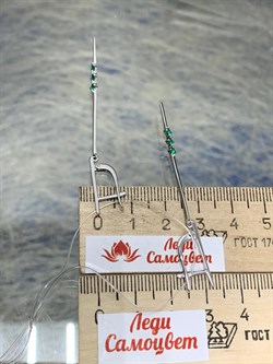 *Серьги Изумруд цв Белое арт 2-107-481-01-421 вес 2,9 г - фото 183057