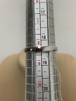 *Кольцо р.18,5 Турмалин цв Белое арт 1-208409-00-60-185 вес 2,22 г - фото 183063