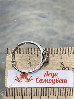 *Кольцо р.18,5 Турмалин цв Белое арт 1-208409-00-60-185 вес 2,22 г - фото 183071