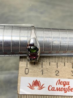 *Кольцо р.18 Турмалин цв Белое арт 1-208217-00-60-702 вес 2,35 г - фото 183086