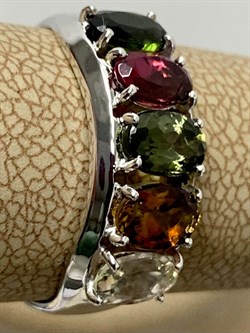 *Кольцо р.18 Турмалин цв Белое арт 1-208217-00-60-702 вес 2,35 г - фото 183089