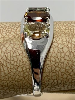 *Кольцо р.18 Турмалин цв Белое арт 1-208217-00-60-702 вес 2,35 г - фото 183091