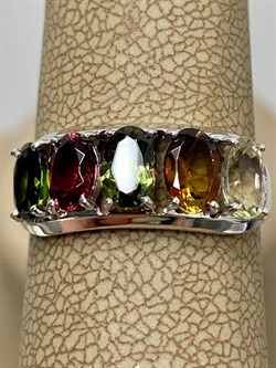 *Кольцо р.18 Турмалин цв Белое арт 1-208217-00-60-702 вес 2,35 г - фото 183092