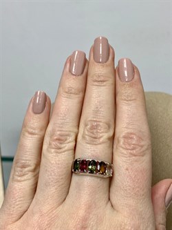 *Кольцо р.18 Турмалин цв Белое арт 1-208217-00-60-702 вес 2,35 г - фото 183093