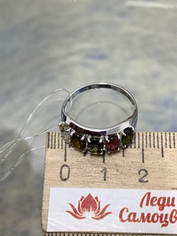 *Кольцо р.18 Турмалин цв Белое арт 1-208217-00-60-702 вес 2,35 г - фото 183095