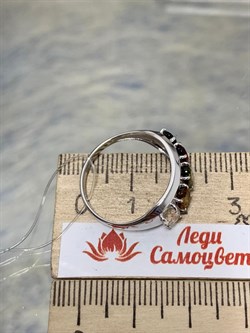 *Кольцо р.18 Турмалин цв Белое арт 1-208217-00-60-702 вес 2,35 г - фото 183096