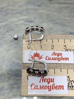 *Серьги Турмалин цв Белое арт 2-208217-00-60-719 вес 3,43 г - фото 183245