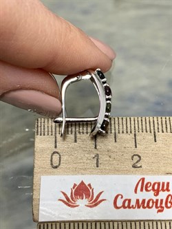 *Серьги Турмалин цв Белое арт 2-208217-00-60-719 вес 3,43 г - фото 183247