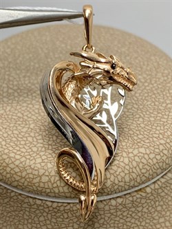 *Подвеска Таинственный дракон цв Красное арт. 03-3219-00-000-1111-74-173 вес 3,62 г - фото 183679