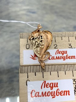 *Подвеска Таинственный дракон цв Красное арт. 03-3219-00-000-1111-74-173 вес 3,62 г - фото 183681