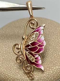 *Подвеска Бабочка Эмаль цв Красное арт. 03-2383-00-000-1110-25-793 вес 2,35 г - фото 183799 *Подвеска Бабочка Эмаль цв Красное арт. 03-2383-00-000-1110-25-793 вес 2,35 г - фото 183799