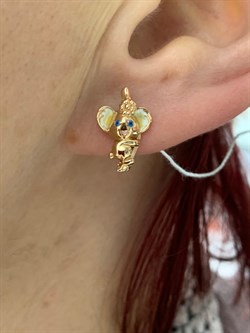*Серьги Коалы Эмаль цв Красное арт. 02-4041-00-000-1110-25-491 вес 2,31 г - фото 183900 *Серьги Коалы Эмаль цв Красное арт. 02-4041-00-000-1110-25-491 вес 2,31 г - фото 183900