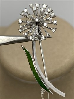 *Брошь Одуванчик Белый Бр цв Белое арт 7-323-163 (вес 2,41 г) - фото 184010 *Брошь Одуванчик Белый Бр цв Белое арт 7-323-163 (вес 2,41 г) - фото 184010