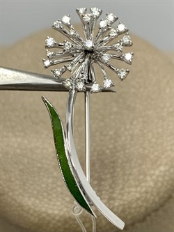 *Брошь Одуванчик Белый Бр цв Белое арт 7-323-163 (вес 2,41 г) - фото 184011 *Брошь Одуванчик Белый Бр цв Белое арт 7-323-163 (вес 2,41 г) - фото 184011