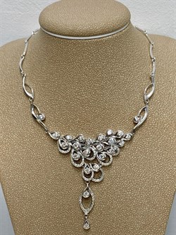 *Колье р.45 Белый Бр цв Белое арт 6-276-467 (вес 17,93 г) - фото 184052