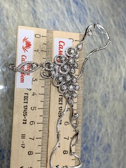 *Колье р.45 Белый Бр цв Белое арт 6-276-467 (вес 17,93 г) - фото 184054