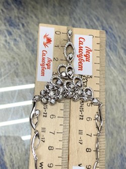 *Колье р.45 Белый Бр цв Белое арт 6-276-467 (вес 17,93 г) - фото 184055