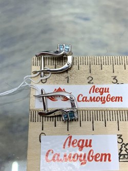 *Серьги Голубой Топаз арт. 2340700072-856 Вес 3,03 г - фото 184311 *Серьги Голубой Топаз арт. 2340700072-856 Вес 3,03 г - фото 184311