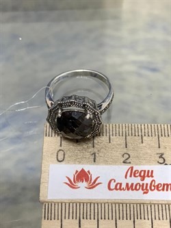 *Кольцо р.19 Марказит Корунд Коричневый Сапфир арт. M101226-593 вес 4,56 г - фото 184416 *Кольцо р.19 Марказит Корунд Коричневый Сапфир арт. M101226-593 вес 4,56 г - фото 184416