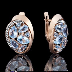 *Серьги Топаз цв Красное арт. 02-3948-00-201-1110-46-692 (вес 4,49 г) - фото 18475