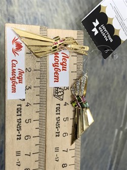 *Серьги Мадонна Микс Турмалин Лимонное арт 2-308132-00-60-880 вес 7,78 г - фото 184761