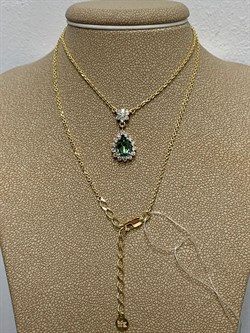 *Колье р.45-50 Зеленый Турмалин цв Лимонное арт 6-360427-00-18-948 вес 3,96 г - фото 184766 *Колье р.45-50 Зеленый Турмалин цв Лимонное арт 6-360427-00-18-948 вес 3,96 г - фото 184766
