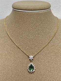 *Колье р.45-50 Зеленый Турмалин цв Лимонное арт 6-360427-00-18-948 вес 3,96 г - фото 184768 *Колье р.45-50 Зеленый Турмалин цв Лимонное арт 6-360427-00-18-948 вес 3,96 г - фото 184768