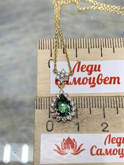 *Колье р.45-50 Зеленый Турмалин цв Лимонное арт 6-360427-00-18-948 вес 3,96 г - фото 184770 *Колье р.45-50 Зеленый Турмалин цв Лимонное арт 6-360427-00-18-948 вес 3,96 г - фото 184770