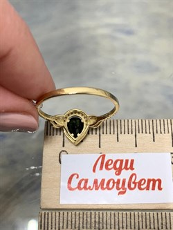 *Кольцо р.18,5 Зеленый Турмалин цв Лимонное арт. 1-107-365-18-595 вес 1,78 г - фото 184783 *Кольцо р.18,5 Зеленый Турмалин цв Лимонное арт. 1-107-365-18-595 вес 1,78 г - фото 184783