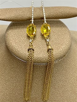 *Серьги Желтый Сапфир цв Лимонное арт. 2-308036-00-46-635 вес 6,87 г - фото 184833 *Серьги Желтый Сапфир цв Лимонное арт. 2-308036-00-46-635 вес 6,87 г - фото 184833