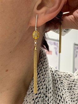 *Серьги Желтый Сапфир цв Лимонное арт. 2-308036-00-46-635 вес 6,87 г - фото 184836 *Серьги Желтый Сапфир цв Лимонное арт. 2-308036-00-46-635 вес 6,87 г - фото 184836