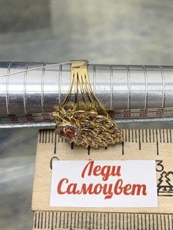 *Кольцо р.18 Оранжевый Сапфир цв Лимонное арт. 1-107-616-56-815 вес 5,38 г - фото 184846 *Кольцо р.18 Оранжевый Сапфир цв Лимонное арт. 1-107-616-56-815 вес 5,38 г - фото 184846