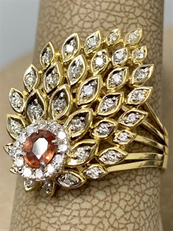 *Кольцо р.18 Оранжевый Сапфир цв Лимонное арт. 1-107-616-56-815 вес 5,38 г - фото 184848 *Кольцо р.18 Оранжевый Сапфир цв Лимонное арт. 1-107-616-56-815 вес 5,38 г - фото 184848