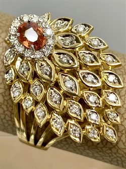 *Кольцо р.18 Оранжевый Сапфир цв Лимонное арт. 1-107-616-56-815 вес 5,38 г - фото 184850 *Кольцо р.18 Оранжевый Сапфир цв Лимонное арт. 1-107-616-56-815 вес 5,38 г - фото 184850