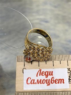 *Кольцо р.18 Оранжевый Сапфир цв Лимонное арт. 1-107-616-56-815 вес 5,38 г - фото 184856 *Кольцо р.18 Оранжевый Сапфир цв Лимонное арт. 1-107-616-56-815 вес 5,38 г - фото 184856