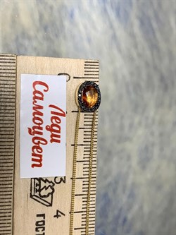 *Колье р.45-50 Спессартин цв Лимонное арт 6-360357-00-56-416 вес 2,88 г - фото 184870