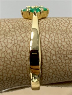 *Кольцо р.17,5 Изумруд цв Лимонное арт 1-107-481-01-715 вес 2,13 г - фото 184956