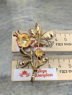 Брошь Ветвь Гранатовая арт. 88280 - фото 185002 Брошь Ветвь Гранатовая арт. 88280 - фото 185002