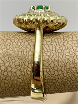 *Кольцо р.17 Изумруд цв Лимонное арт 1-307801-00-01-322 (вес 5,58 г) - фото 185027