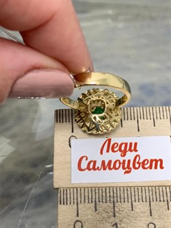 *Кольцо р.17 Изумруд цв Лимонное арт 1-307801-00-01-322 (вес 5,58 г) - фото 185030