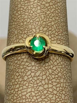 *Кольцо р.18,5 Изумруд цв Лимонное арт 1-104-739-01-815 (вес 1,96 г) - фото 185047